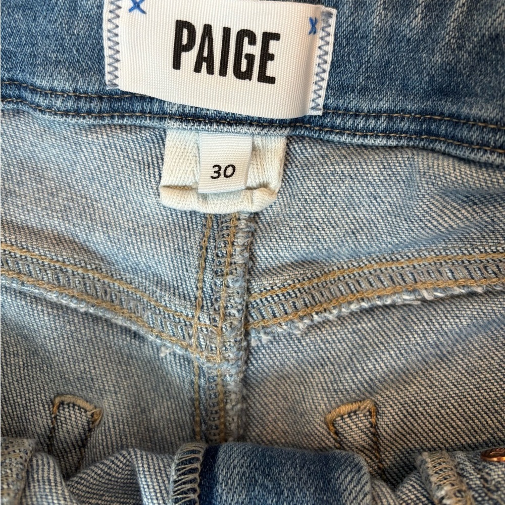 PAIGE Anessa wide leg Light Blue Denim - Picture 5 of 8